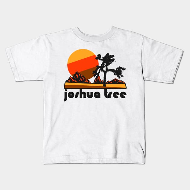 Retro Joshua Tree ))(( Tourist Souvenir National Park Design Kids T-Shirt by darklordpug